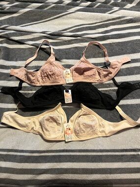 Comfort Lace Underwire Bra — Black, Blush, and Beige